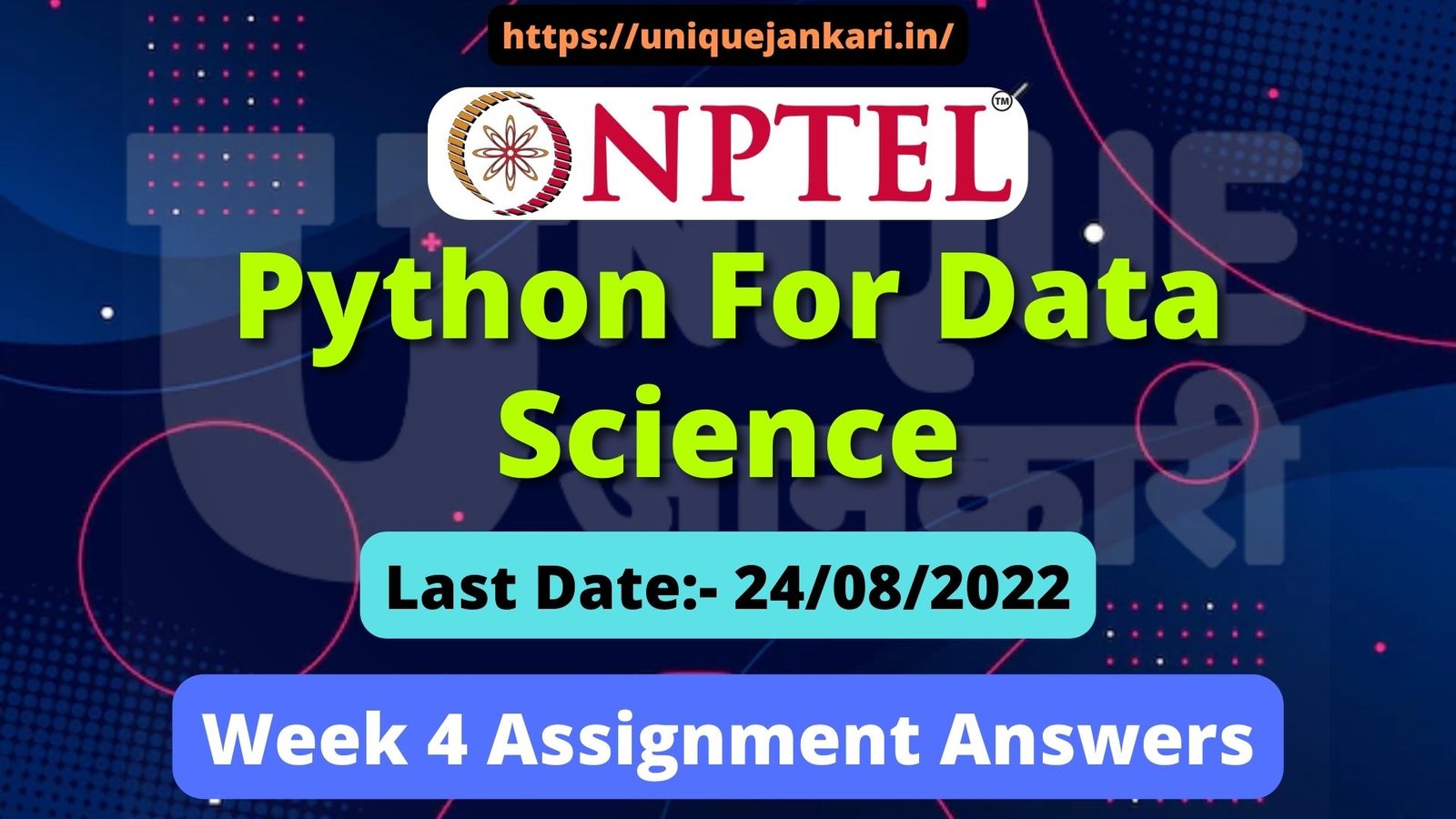 nptel python for data science assignment answers 2023