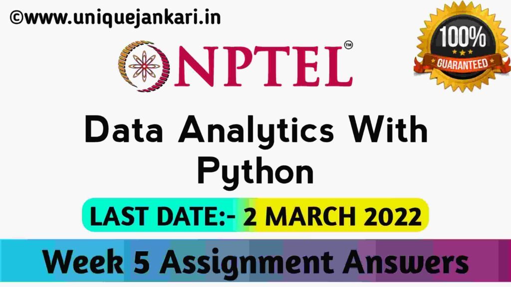 nptel data analytics with python assignment answers week 2