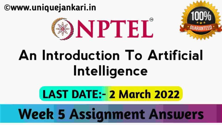 An Introduction to Artificial Intelligence Assignment 5 Answers