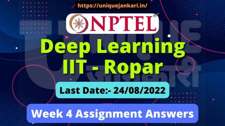 NPTEL Deep Learning - IIT Ropar Assignment 4 Answers 2022