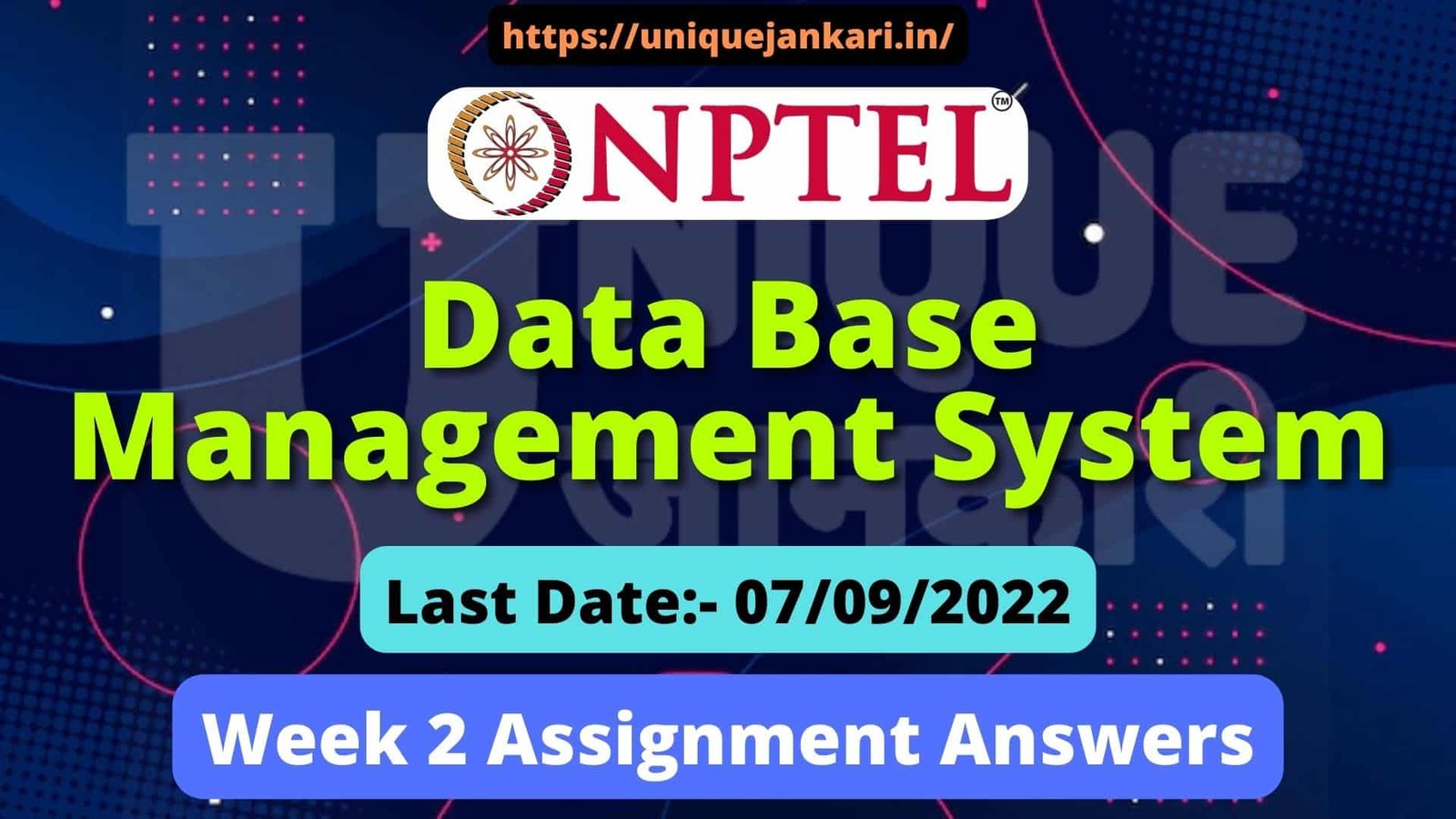 nptel database management system assignment 2 answers 2022