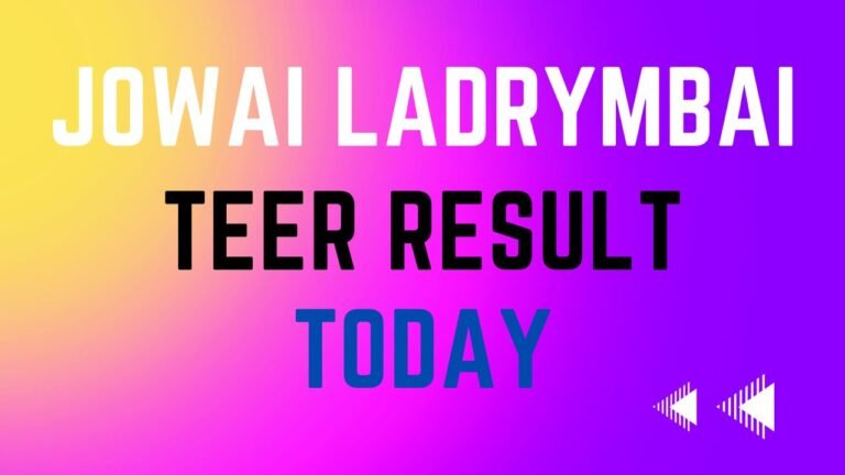 Jowai Ladrymbai Teer Result Today 20-10-2022 FR/SR Target Hit Number